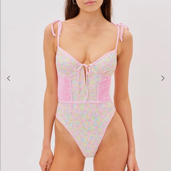 For Love and Lemons Hydrangea Blooms One Piece Swim - Picture 16 of 16